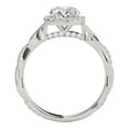 thumbnail image 3 of Aonejewelry 1.30 Ct. Ttw Interwine Shank Diamond Engagement Wedding Ring In 14k Solid White Gold, 3 of 4