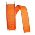thumbnail image 1 of Reliant Ribbon 92573W-762-09K Everyday Linen Value Wired Edge Ribbon - Tangerine - 1.5 in. x 50 yards, 1 of 1