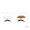 thumbnail image 4 of Silla replica Eames Lounge Ottoman Estilo Retro Color Natural con blanco Gaia Herbs Eames Lounge, 4 of 7