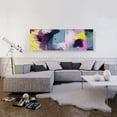 thumbnail image 2 of ARTCANVAS Pink Yellow Teal Purple Modern Panoramic Canvas Art Print - Size: 60" x 20" (1.50" Deep), 2 of 9