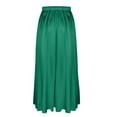 thumbnail image 5 of Bibifish Womens Maxi Skirts Solid Elastic Drawstring Waist Skirts Satin Flared Skirts Seaside Vacation Lightweight Loose Flowy Skirts, 5 of 5