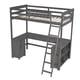 thumbnail image 4 of YOPTO - Cama Tipo Loft de tamaño Individual con 2 cajones y estantes de Almacenamiento, Marco de Cam, 4 of 7
