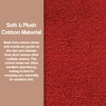 thumbnail image 5 of Zahari Home 3 Piece Laced Towel Set - Stylish Soft Plush Cotton Towels with Hand Towel & Washcloth - Highly Absorbent Towels for Bathroom, Gym, Hotel & Spa (Crochet Red), 5 of 5