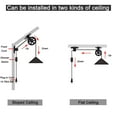 thumbnail image 5 of Kiven Plug in Classic Pendant Light, Pulley Hanging Light with Glass Lampshade and 15FT Cord, Retro Dimmable Ceiling Pendant Light for Bedroom Foyer Hallway Kitchen Island, E26 Socket, 5 of 7