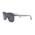 thumbnail image 3 of Polarized Rectangular Mens Gentlemanly Simple Frost Plastic Sunglasses Slate - Black, 3 of 4
