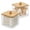 Bamboo, variant on Square Acrylic Qtip Holder - Clear Apothecary Jars with Lids - Bathroom Vanity Storage Canister - Shatterproof Square Organizers for Cotton Swabs