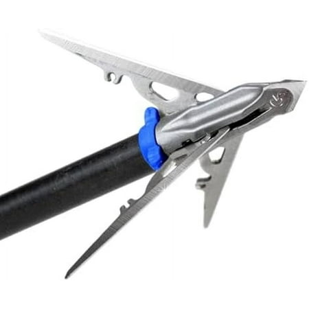 G5 Megameat Durable Stainless Steel Ultra Sharp 2 Cutting Diameter Archery Hunting Crossbow Mechanical Expandable Broadhead with 3 Replaceable Blades & Chisel Tip 3-Pack