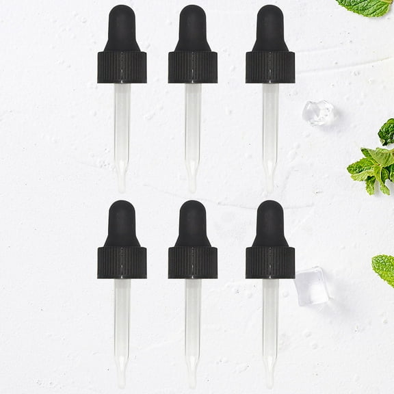 FRCOLOR  6 Pcs Essential Oil Bottles Dropper Glass Home Experiment Food-grade