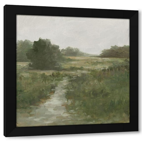 Ethan Harper 12x12 Black Modern Wood Framed Wall Art Titled - Tranquil Fen II