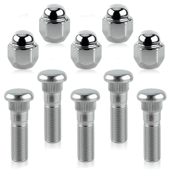 Unbranded Wheel Bolt Stud and Nut Kit for Subaru 1987-2025 Stainless Steel Silver 5 Pack