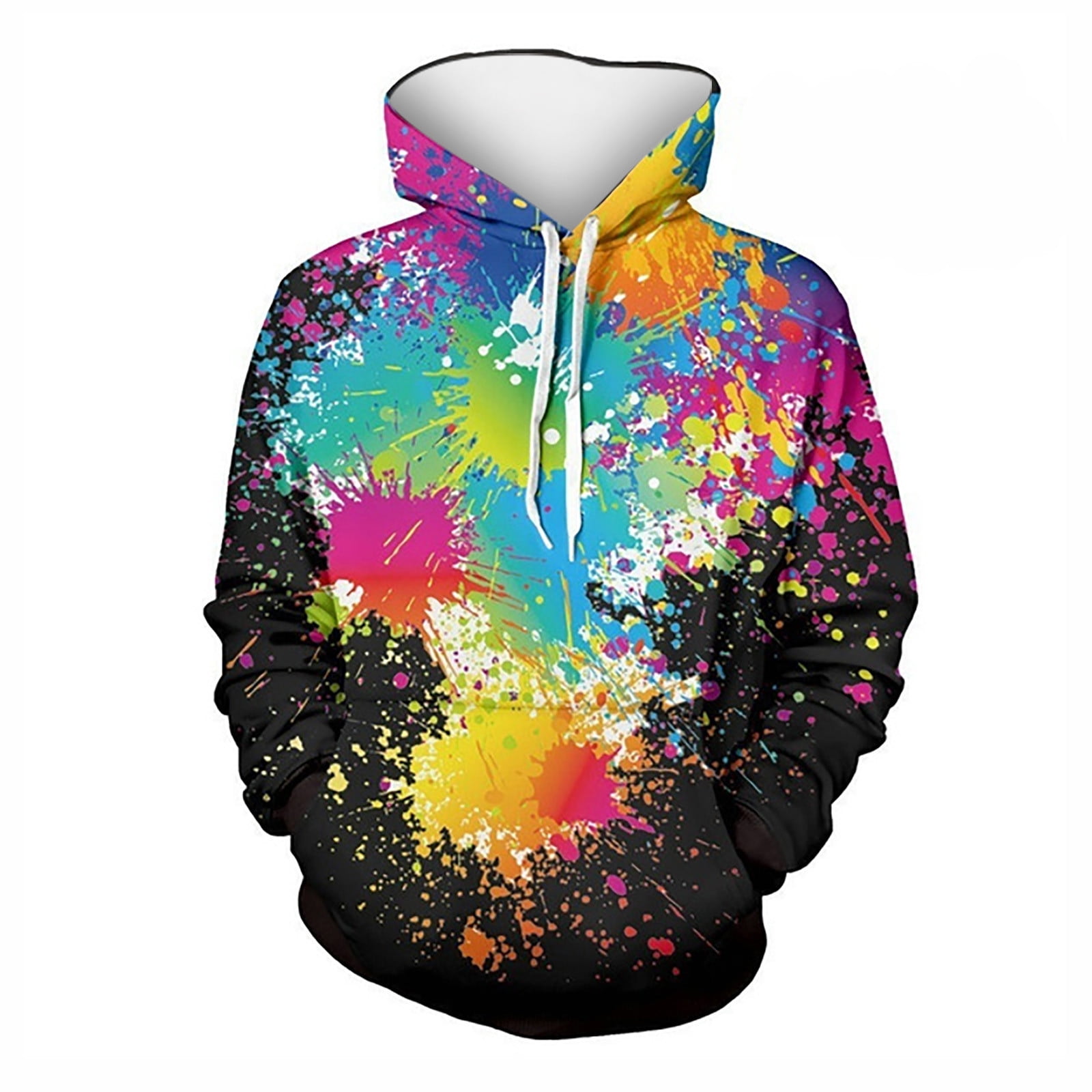 Rainbow paint clearance splatter hoodie