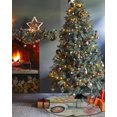 thumbnail image 3 of Teal Spring Easter Christmas Tree Skirt 48 Inches Large Christmas Skirt Tree, Colorful Eggs Truck Eucalyptus Leaves Teal Plaid Tree Skirt Christmas Decorations for Fireplace Party Indoor Outdoor, 3 of 7