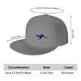 thumbnail image 2 of DouZhe Flat Brim Cap Snapback Hat, Kangaroo Australia Flag Prints Adjustable Gray Adult Baseball Cap, 2 of 6