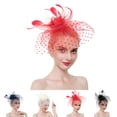 thumbnail image 2 of Coofit Fascinator Hat Vintage Exquisite Mesh Flower Veil Fascinator Wedding Fascinator, 2 of 7