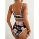 thumbnail image 2 of Conjunto de bikini Herseas con estampado floral y cintura alta acolchado para mujer, 2 of 5
