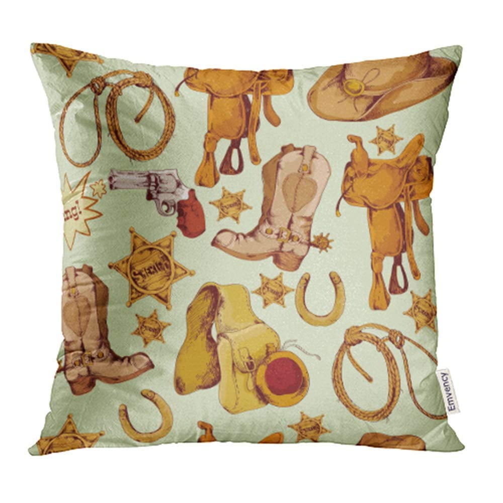 CMFUN Western Wild West Cowboy Colored with Lasso Horse Saddle Rope