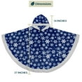 thumbnail image 5 of PAVILIA Wearable Blanket for Adult Women, Cozy Plush Fleece Blanket Poncho Cape with Hood, Super Soft Shawl, Angel Wrap Throw for Office, Snowflake Blue, 5 of 10