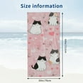 thumbnail image 3 of PHYHOO Cute Cartoon Cat on Pink Printed Microfiber Sand Free Pool Towel Lightweight Oversized Quick Dry Absorbent Compact Travel Must Have for The Swimming Summer Cruise Ship Essential 30x60in, 3 of 8