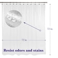 thumbnail image 4 of Epica Forro de cortina de ducha de vinilo transparente resistente más fuerte, 72 x 72 pulgadas (transparente), 4 of 7