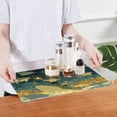 thumbnail image 4 of WOBOGO Acrylic Serving Trays 15.7x11.8 Inch Spill Proof Clear Decorative Organizer with Handle A Sea Full Of Golden Stars, 4 of 7