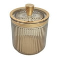 thumbnail image 3 of Makeup Cotton Swab Ball Holder Jar with Lid Container for Countertop Dresser light brown, 3 of 10