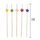 thumbnail image 2 of Cocktail Sticks 100 Counts Wooden Toothpicks Party Supplies Frill Finger Food Fruits Sandwich Nibbles - Multicolor Stars, 2 of 5