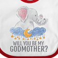 thumbnail image 4 of Inktastic Will You Be My Godmother? Boys or Girls Baby Bib, 4 of 4