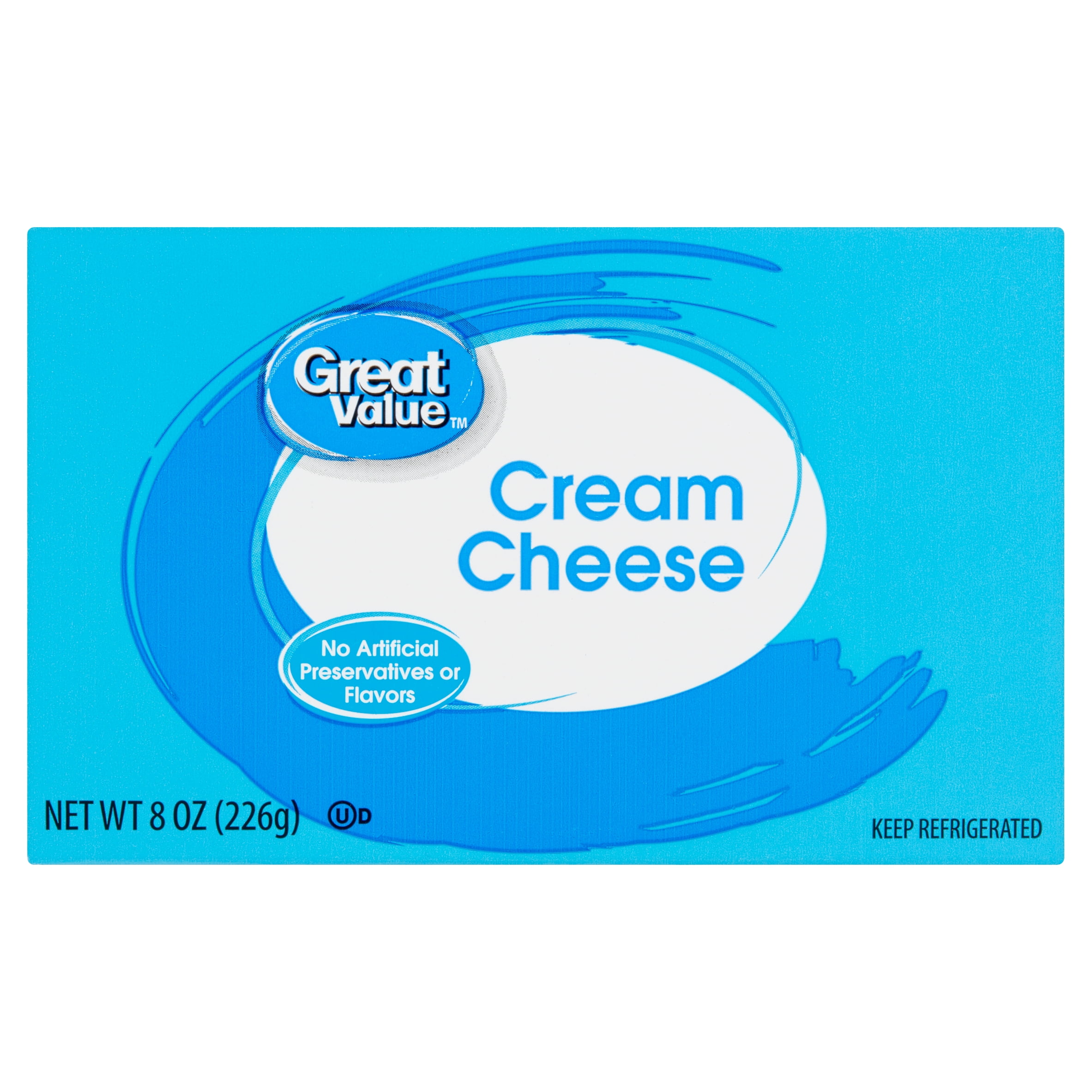 Great Value Cream Cheese, 8 oz