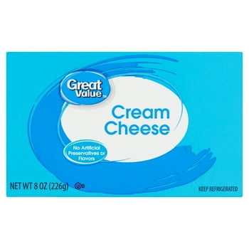 Great Value Cream Cheese, 8 oz