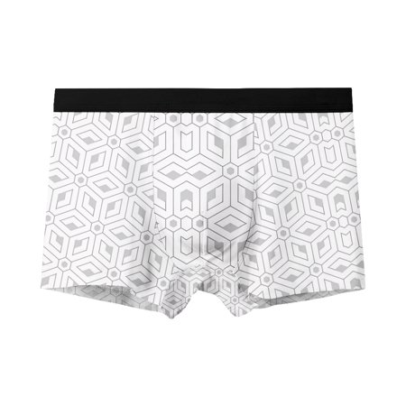 

Men s Mesh Boxer Briefs Cooling Breathable Sports Underwear Unique geometry pattern Trunks unique gifts for boyfriend Sizes 2XS-6XL