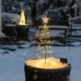 thumbnail image 3 of Espiral de árboles de Navidad al aire libre Solar Luz de cadena de Navidad Luz brillante en forma de árbol Luz de hadas LED blanca cálida con 3 modos de iluminación para jardín, patio, decoración del Muyoka Hogar, 3 of 6