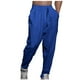 thumbnail image 2 of Pantalones largos para hombre, de color liso, informales, a la moda, ventilados, holgados, para hacer ejercicio, de poliéster., 2 of 7