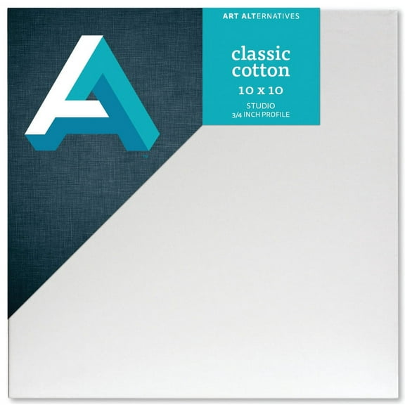 Art Alternatives Classic Cotton Stretched Canvas, Studio, .75" Profile, 10"x 10"