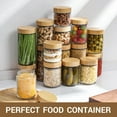 thumbnail image 6 of Hnrifc 4-pack 16oz Glass jars with Airtight Lids, Overnight Oats Containers with Bamboo Lids, Wide mouth Salad jars, Glass Food Storage Containers for Snacks Yogurt Spice Sugar, 6 of 8