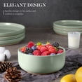 thumbnail image 2 of Vesteel 18-Piece Dinnerware Set, Ceramic Plates and Bowls Set for 6, Speckled Stoneware Dishes Set for Family, Microwave & Dishwasher Safe - Light Green, 2 of 10