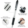 thumbnail image 4 of Ballpoint Pens, Black Ink Roller Ball Pens Fine Point 0.7mm, Retractable Ballpoint Pens Bulk Smooth Writing with Soft Anti-Slip Grip for Note Taking Office School Women Men (12 Pack), 4 of 6