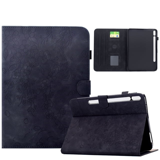 FOXDOCK Tablet Case for Samsung Galaxy Tab S10 FE Plus with Card Slots, Auto Sleep/Wake, Stand Function, Full Protection Floral Folio Cover