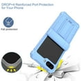 thumbnail image 2 of ELEHOLD Rugged Case for Samsung Galaxy Z Flip 5, Hybrid Heavy Duty Shockproof Case with Foldable Hidden Kickstand Belt Clip Holster Full Body Protective Case for Samsung Z Flip 5,Blue, 2 of 7