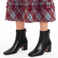 thumbnail image 4 of RONILURN Ankle Boots for Women Low Heel Square Toe Booties with Back Zip Up, 4 of 6