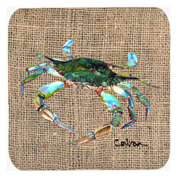 Carolines Treasures 8731FC Sous-Verres en Mousse de Crabe- Set de 4