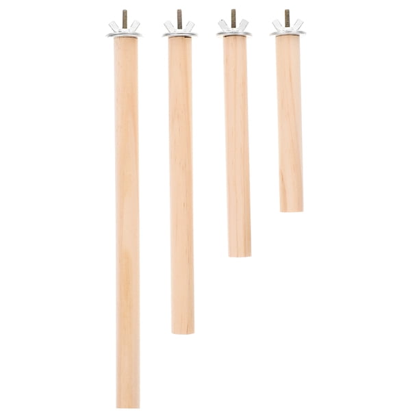 4 piezas de perchas de madera para pájaros, accesorios para jaulas de pájaros, para loros y periquitos.