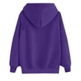 thumbnail image 3 of kamemir Womens Plus Size Tops Long Sleeve Women's Winter Hoodie Sweatshirt Pullover Tops Long Sleeved Comfortable(Purple,M), 3 of 3