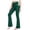 Green, variant on Girls Flare Leggings Criss Cross High Waisted Bell Bottom Kids Workout Dance Yoga Bootcut Pant with Pocket