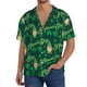 thumbnail image 1 of Balery St Patrick's Day9 Camisa Casual de Manga Corta con Botones para Hombre, Texturizada, Estilo Cubano, para Playa, Verano-Large, 1 of 5