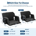thumbnail image 2 of 2Pcs Stadium Seats, 24.5in Cozy Bleachers Seat with Anti-Slip Mat & Large Pockets & Cup Holders, Portable Stadium Chair for Outdoor, 2 of 7