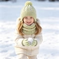 thumbnail image 6 of PureCasa Toddler Kids Winter Hats Gloves Neck Warmer for 2-10 Years Beanie Hat with Earflaps,Knit Mittens & Neck Gaiter Warmer for Kids, 6 of 7