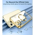 thumbnail image 6 of Clear for iPhone 15 Case with Full Camera Protection [No.1 Strong N56 Magnets] [ Grade Drop Protection] for Magsafe Women Girls Men Phone Case (6.1")-Gold, 6 of 14