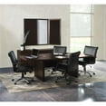 thumbnail image 3 of Safco Aberdeen 8' Boat Shaped Conference Table with Slab Base in Mocha, 3 of 5