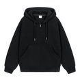 thumbnail image 6 of SNOWSONG Clearance! Mens Zip up Hoodie, Men's Hooded Sweatshirt Athletic Soft Brushed Fleece Hoody Drawstring Full Zip Up Hoodie Cardigan Size M-8XL, 1PC Cardigan Black 7XL, 6 of 9