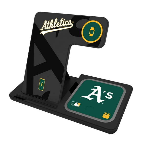 Keyscaper Oakland Athletics 3-In-1 Wireless Charger